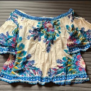 Flying Tomato Flowy Off The Shoulders Shirt